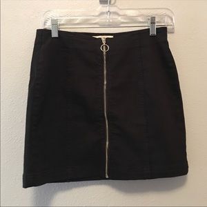 PacSun Zip up Black Skirt size 26